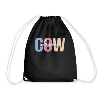 Éleveur de vaches Éleveur de vaches Élevage de vaches - Sac de sport léger - noir - Devant