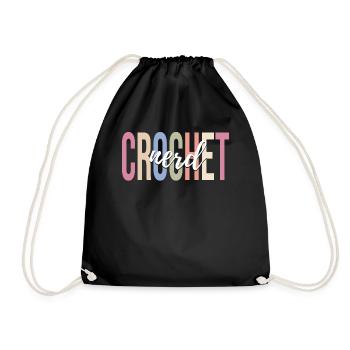 Crochet Tricot Yarn Lover - Sac de sport léger - noir - Devant
