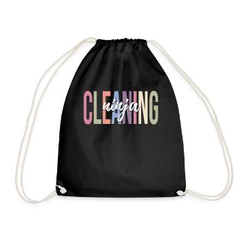 School Caretaker Caretaker Cleaning Team - Drawstring Bag - black - Front