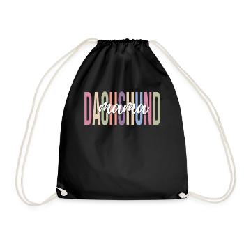 Teckel Maman Chien Maman Amoureux des chiens - Sac de sport léger - noir - Devant