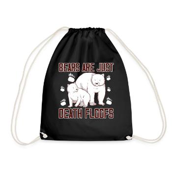 Funny Polar Bears Are Just Death Sisters - Drawstring Bag - black - Front
