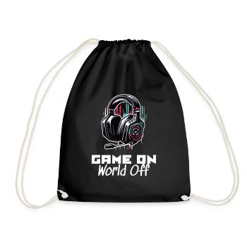 Game On World Off Gamer Dictons Chemise - Sac de sport léger - noir - Devant
