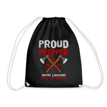 Fier que tu ris jusqu’à ce que tu aies besoin de nous Survie - Sac de sport léger - noir - Devant