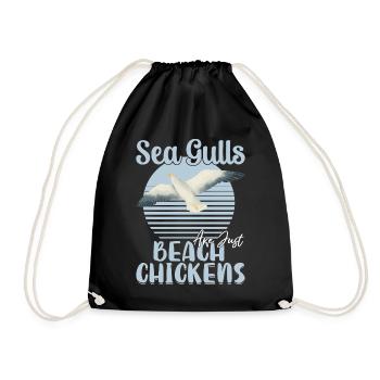 Les mouettes ne sont que des poulets de plage, des mouettes, des poulets de plage - Sac de sport léger - noir - Devant
