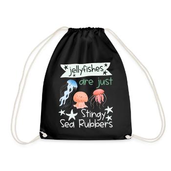 Les méduses ne sont que des gommes de mer avares Drôle de torture - Sac de sport léger - noir - Devant