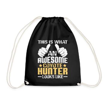 Coyote Hunting Yote - Drawstring Bag - black - Front