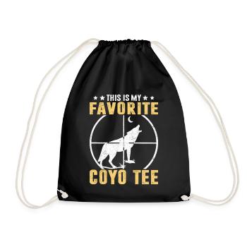 Coyote Hunt Coyote Hunter Yote - Drawstring Bag - black - Front