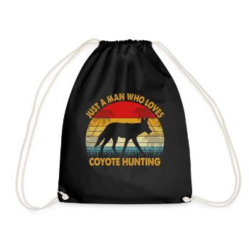 Coyote Hunter Yote - Drawstring Bag - black - Front