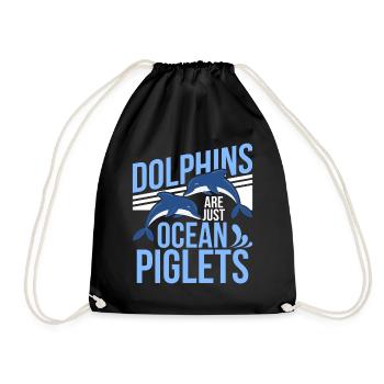 Les dauphins ne sont que des porcelets de l’océan, les dauphins sont de l’océan - Sac de sport léger - noir - Devant
