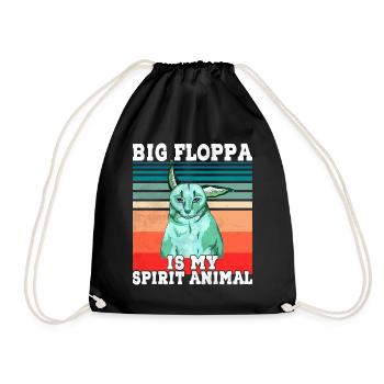 Grand Floppa Ghost Animal - Sac de sport léger - noir - Devant