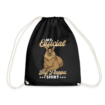 Mein offizielles Big Floppa Shirt - Turnbeutel - Schwarz - Vorne