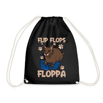 Big Floppa Karakal Cat Meme - Sac de sport léger - noir - Devant