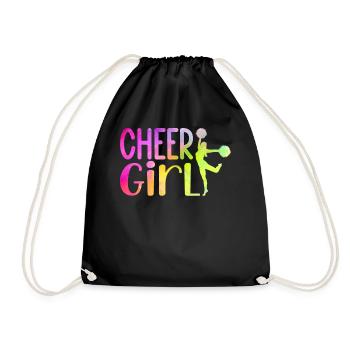 Cheer Girl Cheerleading Cheerleader Cheer Squad - Turnbeutel - Schwarz - Vorne
