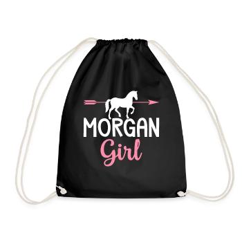 Morgan Mädchen Morgan Pferd Mädchen Pferde Liebhab - Turnbeutel - Schwarz - Vorne