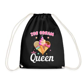 Ice Cream Queen Ice Cream Girl Cornet de crème glacée - Sac de sport léger - noir - Devant