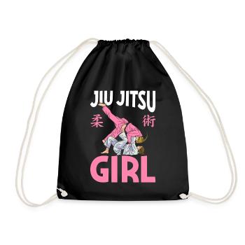 Jiu Jitsu Girl BJJ Martial Arts - Drawstring Bag - black - Front