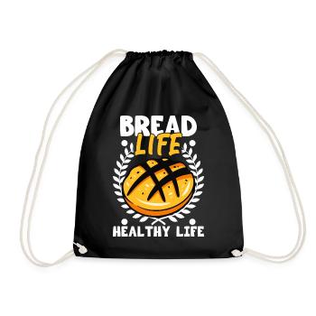 Bread Baking Bread Maker - Drawstring Bag - black - Front
