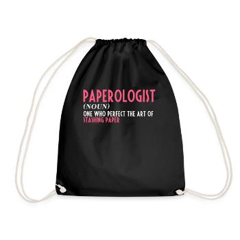 Scrapbooking Scrapbooker Paperologist Art of Pa - Drawstring Bag - black - Front