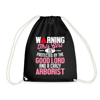 Protect Good God Crazy Arborist Holzar - Drawstring Bag - black - Front