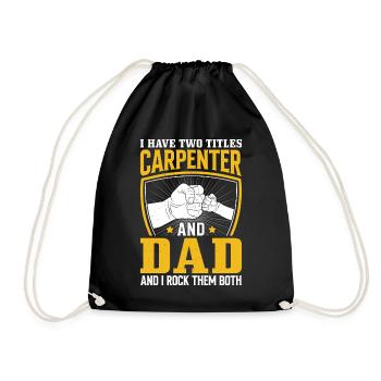 charpentier papa rock les deux menuisier menuisier - Sac de sport léger - noir - Devant