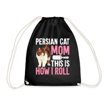 Chat persan maman c’est comme ça que je roule chat maman - Sac de sport léger - noir - Devant