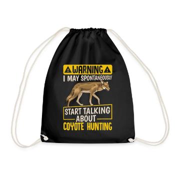 Coyote Hunter Yote - Drawstring Bag - black - Front