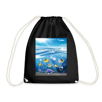 Frutiger Aero Aesthetic Tech Océan Poisson sous-marin - Sac de sport léger - noir - Devant