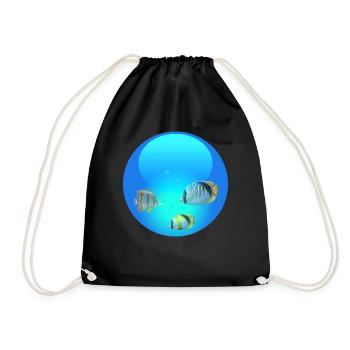 Frutiger Aero Aesthetic Tech Poisson-globe - Sac de sport léger - noir - Devant