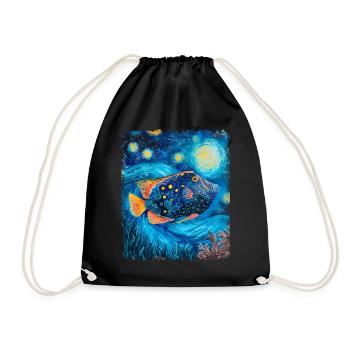 Humuhumunukunukuapuaa Reef Triggerfish Starnac - Drawstring Bag - black - Front