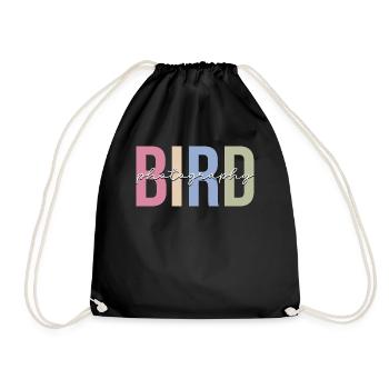 Bird Photography Bird Photographer Bird on Camera - Drawstring Bag - black - Front