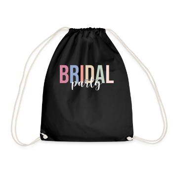 Brautparty Braut Bachelorette Party - Turnbeutel - Schwarz - Vorne