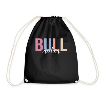 Bull Rider Bull Riding Cowboy - Drawstring Bag - black - Front