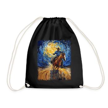 Barrel Racer Barrel Racing Rodeo Starry Night Male - Sac de sport léger - noir - Devant