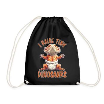 Bearded Dragon Saying Fun Funny Bearded Dragon Gift - Drawstring Bag - black - Front