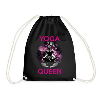 Yoga Queen / Yoga Lehrer, spirituell - Turnbeutel - Schwarz - Vorne