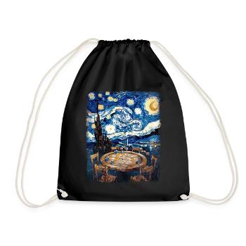 Poker Player Casino Gambling Player Sternenna - Drawstring Bag - black - Front