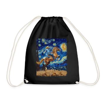 Rodeo Barrel Racer Barrel Racing Starry Night Gemä - Sac de sport léger - noir - Devant