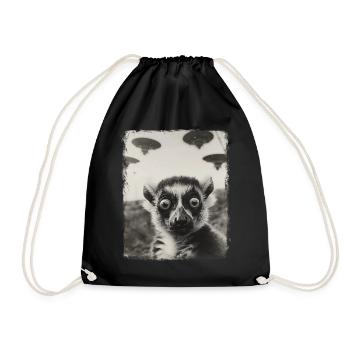 Lémurien Ringtail OVNI Alien Alien Selfie - Sac de sport léger - noir - Devant