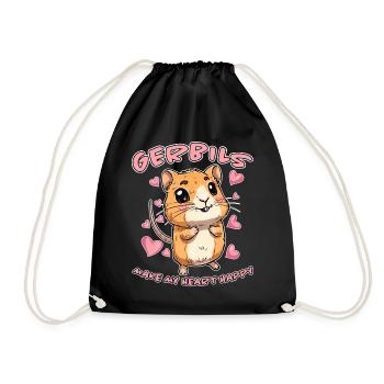 Gerbille disant rat de course drôle gerbille cadeau - Sac de sport léger - noir - Devant