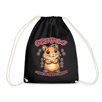 Gerbille disant rat de course drôle gerbille cadeau - Sac de sport léger - noir - Devant
