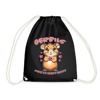 Gerbil Spruch Rennratte Lustiges Rennmaus Geschenk - Turnbeutel - Schwarz - Vorne