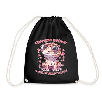 Gecko léopard disant drôle Gecko léopard cadeau - Sac de sport léger - noir - Devant