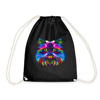 Chat de l’Himalaya Popart - Sac de sport léger - noir - Devant