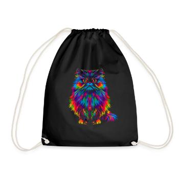 Himalayan Cat Popart - Drawstring Bag - black - Front