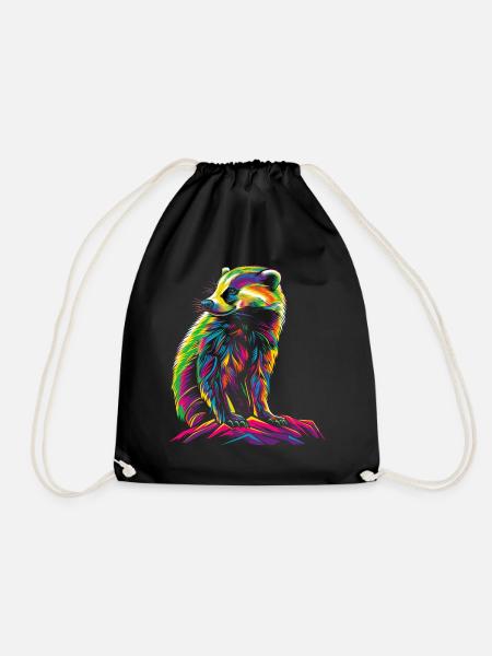 Miel Blaireau Ratel Popart - Sac de sport léger - noir