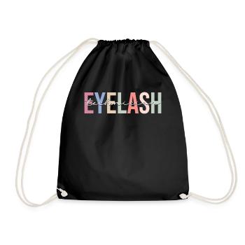 Wimperntechniker Lash Tech - Drawstring Bag - black - Front