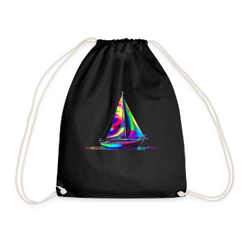 voilier voilier nautisme Popart - Sac de sport léger - noir - Devant