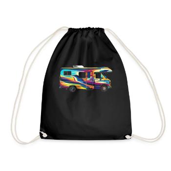 Camping-car Camping Camping-car Voyage Vacances Camping-car - Sac de sport léger - noir - Devant