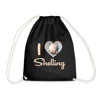 J’aime bombarder des coquillages Shell Collector Gift - Sac de sport léger - noir - Devant