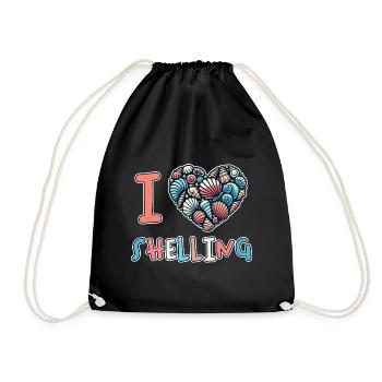 J’aime bombarder des coquillages Shell Collector Gift - Sac de sport léger - noir - Devant